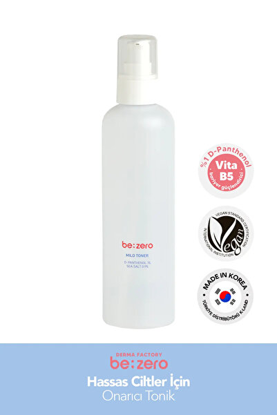 DERMA FACTORY Hassas Ciltler İçin Onarıcı Tonik Be Zero Mild Toner 250ml