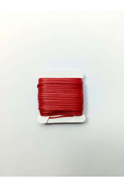 Eskişehir hobi sanat Kırmızı 10 Metre 1mm Mumlu Ip Saraç Ipi Kolye Ipi, Kolye...