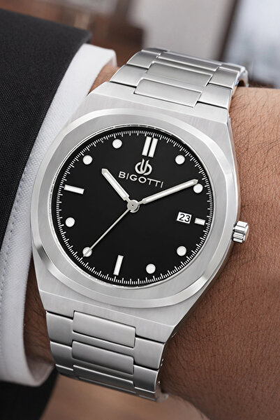 Bigotti Erkek Kol Saati Tüm Fonksiyonlar Aktif Gümüş-siyah Sdb004