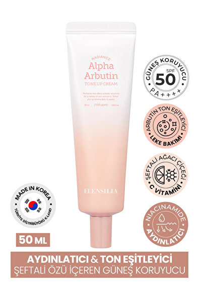 ELENSILIA Brightening and Tone-Equalizing Sunscreen Alpha Arbutin Tone up Cre...