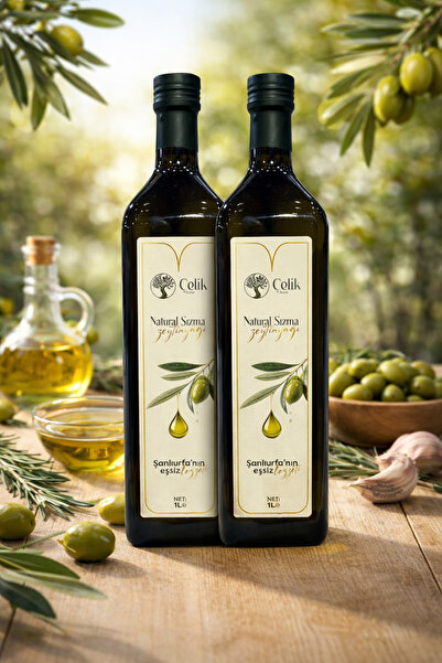 Çelik 2 Adet 1 Lt Naturel Sızma Zeytinyağı ,cam Şişe