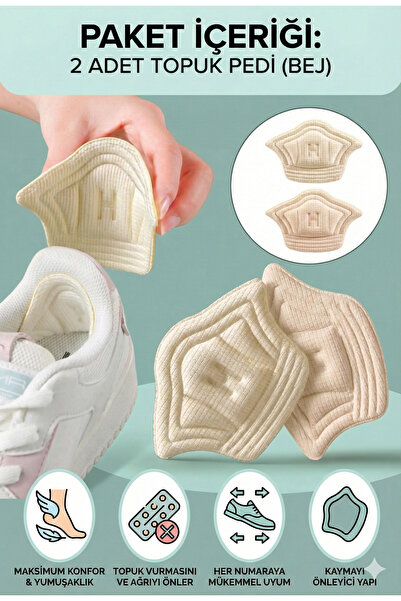 LOVYCO 2 Adet Spor Ayakkabı Ortopedik Topuk Vurma Önleyici Daraltma Kumaş Top...