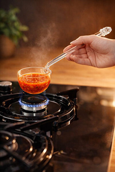 Vivien Home Isiya Dayanıklı Cam Yemek Kepçesi