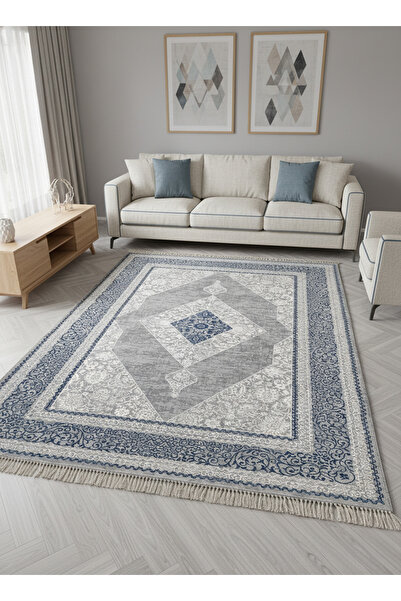 ALLGELSİN Yıkanabilir Kaymaz Taban Salon ve Oturma odası Halısı 4m² Dört Metr...