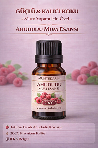 MUMTEDARİK Ahududu Kokulu Premium Mum Esansı 20 ml