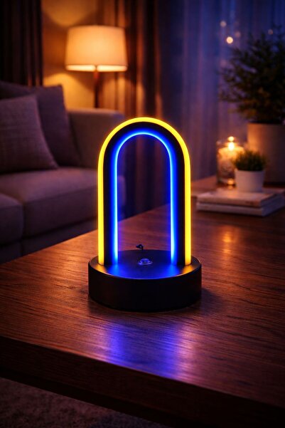 erşahaydınlatma Masa Lambası Sarı Lacivert Taraftar