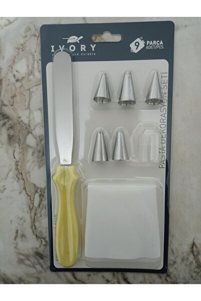 Swift Shop 9 Parça Pasta Dekorasyon Seti – Spatula, Krema Torbası, 5 Duy ve 2...