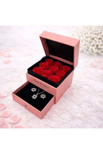 velve Cutie cu sertar Wenderfull, noua trandafiri de sapun si set acccesorii,...