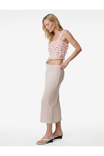 Koton Detaliu din fir metalic subțire, strălucitor, Midi A Ke croială unică b...