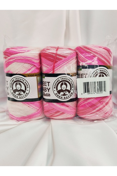Ören Bayan SWEET BABY Ebruli El Örgü İpi (3 Adet) - Renk: 325