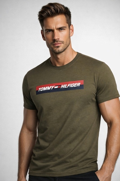Tommy Hilfiger Th-shirt - Granatowy Regular Fit Mw0mw21274