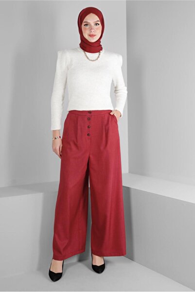 Alvina PANTALONE SA DUGMIĆIMA B Široke nogavice 70457