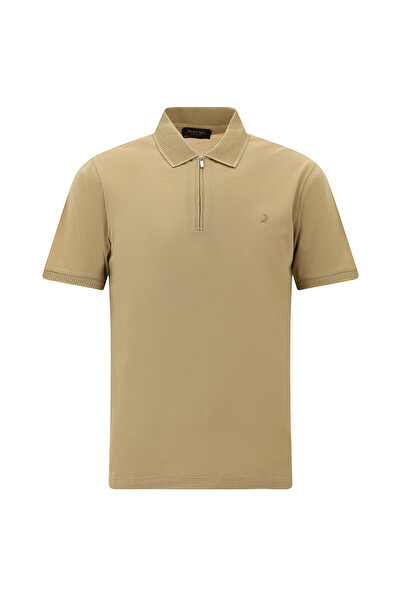 Kiğılı Μπλουζάκι με λεπτή εφαρμογή, στενή γραμμή, με φερμουάρ, κεντημένο, από...