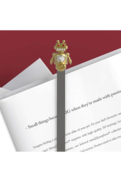 Metalmorphose Robot Kitap Ayracı Gold