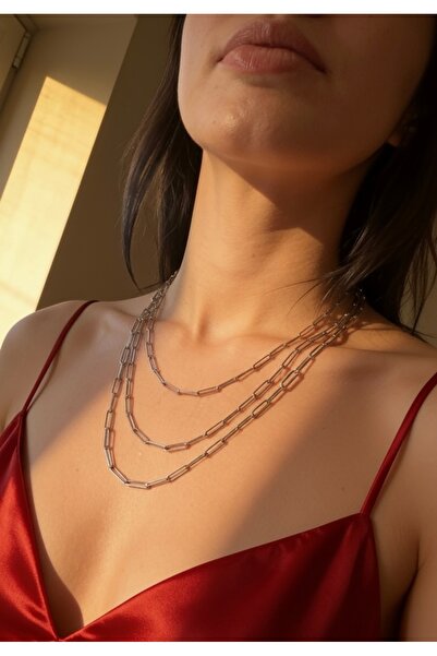 ZEY 925 Ayar Gümüş Takı- Ataç Uzun Ayarlanabilir Kadın Hediyelik Kolye