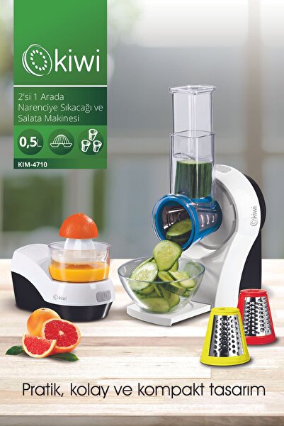 Kiwi Otomatik Doğrayıcı Dilimleme Rendeleme Makinesi ve Narenciye Sıkacağı KI...
