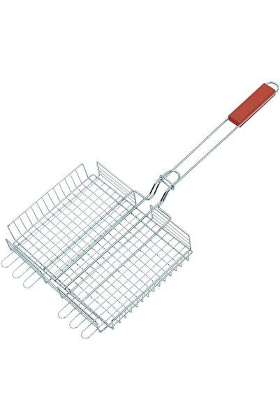 Yuwell سلة شواء محمولة من يو ويل بمقبض خشبي وتصميم قفل للخضراوات والروبيان وا...