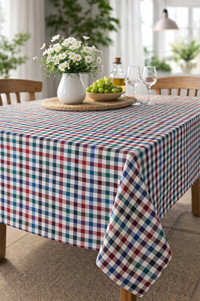 YAREN TEKSTİL Küçük Kare Desen Pötikareli Masa Örtüsü,Sofra Bezi, Piknik Örtü...