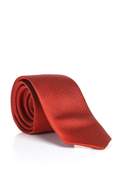 Gaffy Crvena Slim fit Jednobojno Tkano Kravata / DDK-20