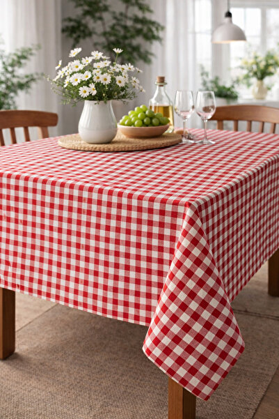 YAREN TEKSTİL Küçük Kare Desen Pötikareli Masa Örtüsü,Sofra Bezi, Piknik Örtü...