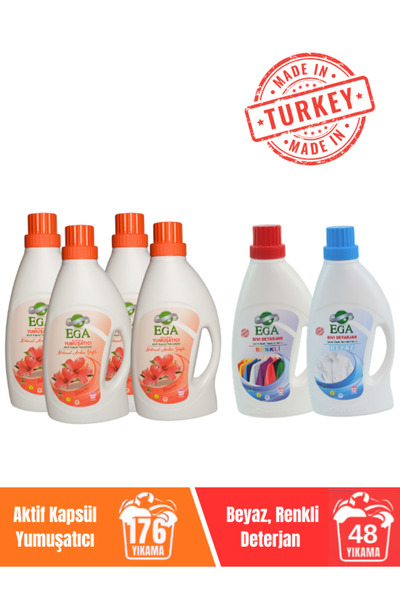 Ega Kimya Aktif Kapsül Teknolojili Amber Çamaşır Yumuşatıcısı Power Jel Renkl...