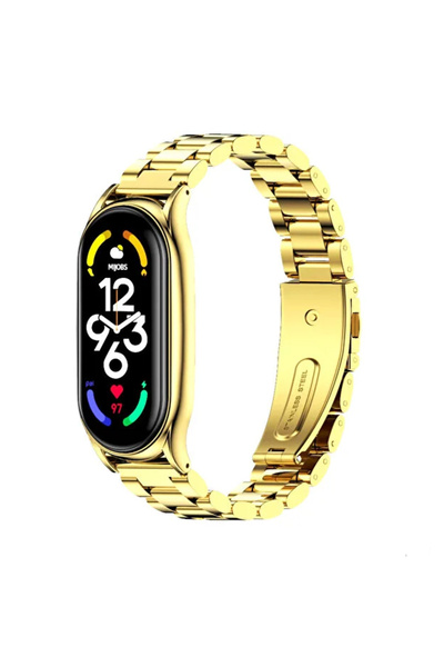 Fibaks Xiaomi Mi Band 3/4 - Stainless Steel Band Wrist Watch