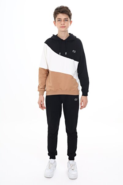 Toontoy Boy's 2-Piece Set Printed Hooded Sweatshirt & Jogger Sweatpants with ...