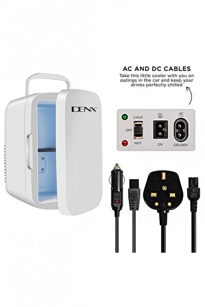 Generic ثلاجة صغيرة 50 واط تعمل بالتيار المتردد/المستمر سعة 8 لتر للمنزل والس...
