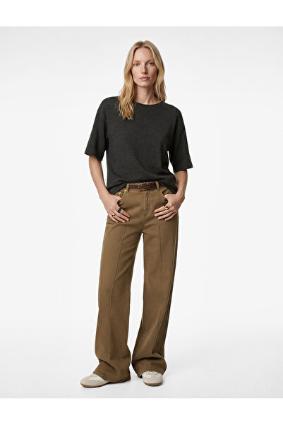 Koton Βασικό μπλουζάκι με κοντό μανίκι με κανονική εφαρμογή