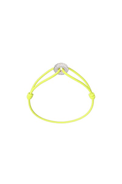 Wecord London Mini Rose Soho Pavé Cord Bracelet