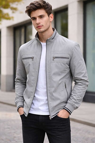 X-AVIR معطف رياضي موسمي من Slimfit مع أكمام وخصر مطاطيين