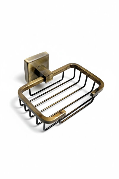 İSAOĞLU YAPI Mat Gold Süngerlik Antik Gold Sabunluk Pirinç Malzeme Şampuanlık