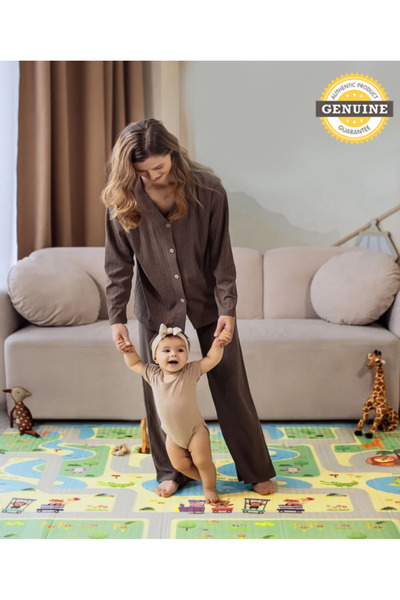 İnfant Hobby Forest Premium Katlanabilir Oyun Matı Oyun Halısı 130x190x1 Cm (...