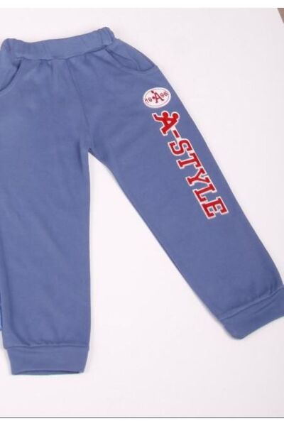 Toontoy بنطال رياضي أساسي للأولاد مطرز مطبوع مع جيوب وحزام مطاطي عند الخصر - ...