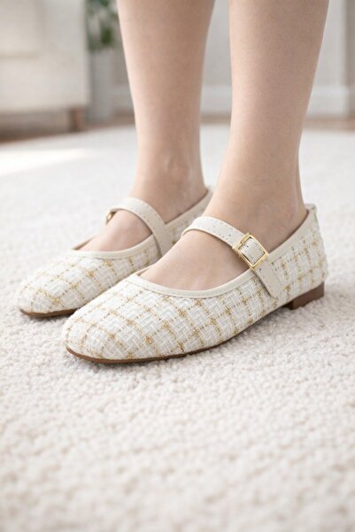 Moda Frato Sh-200 Mohair Flat Ballet Casual Women's Shoes Mary Jane Home Ball...