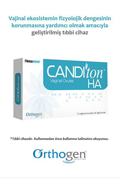 Orthogen Canditon HA Vajinal Ovül 5’li | Nemlendirici ve Fizyolojik Denge Des...