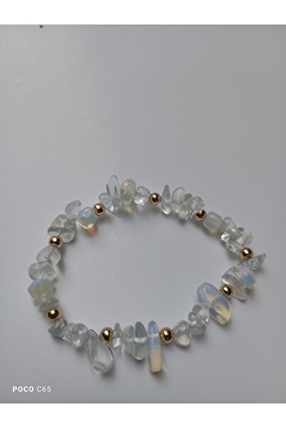 FARA Bracelet with Opalite and Opal chips 3-5mm and 18K gold plated beads