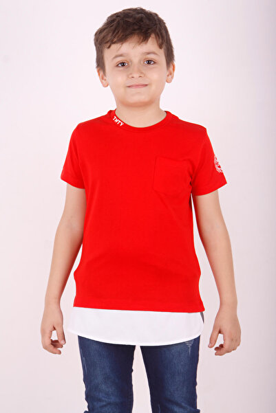 Toontoy Tricou cu mânecă scurtă și gât rotund, imprimat, pentru băieți, cu un...