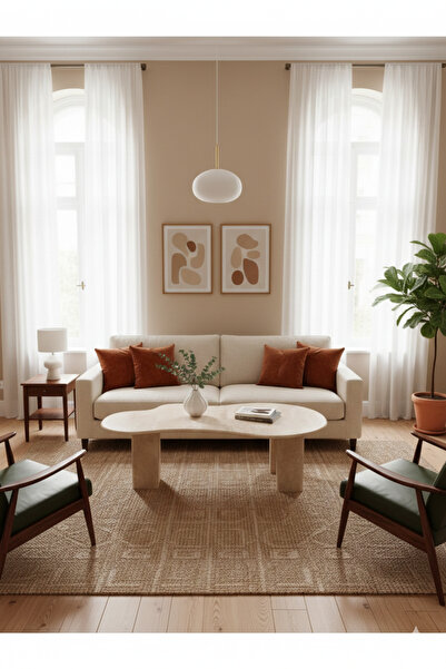 niza dekorasyon DOĞAL TRAVERTEN DAMLA ORTA SEHPA