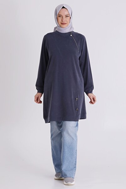 behrem Plus Size Hijab Tunic 20140 Navy Blue