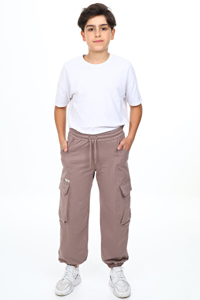 Toontoy بنطال رياضي للأولاد مطبوع بخصر مطاطي مكون من جيب جانبي كبير قطع - خيطين