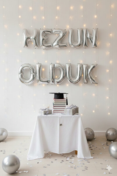 Deniz Party Store WE WAS ALUM SILVER FOIL BALLOON graduation party ornament