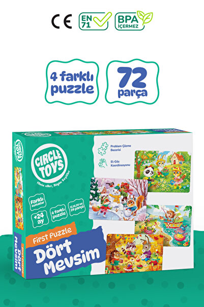Circle Toys Dört Mevsim Puzzle +24ay , 4 farklı puzzle