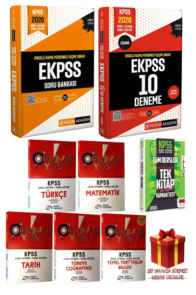 Pegem Akademi Yayıncılık 2026 Pegem EKPSS Soru Bankası+EKPSS Deneme+Murat Yay...