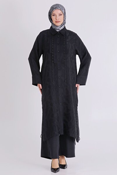 behrem Büyük Beden Tesettür Pantolonlu Takım 35147 Siyah