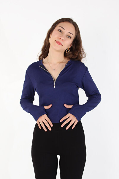 Mckanzie 6492 (N-1783) Zippered Long Sleeve Finger-Through Bodysuit