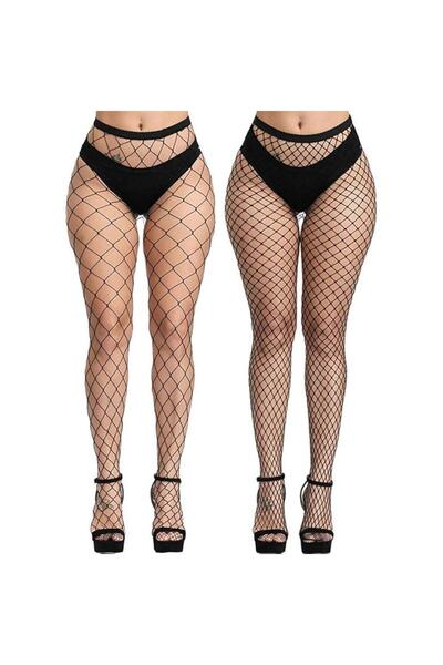 Glamroot Women's/Girls's High Waist Pantyhose Tights Fishnet Stockings Mesh N...
