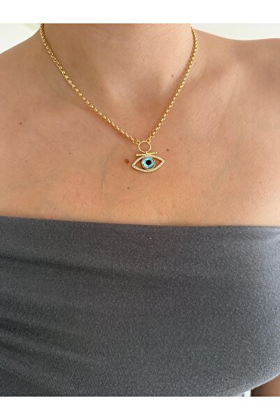 Charmist Çelik özel koleksiyon mavi göz kolye