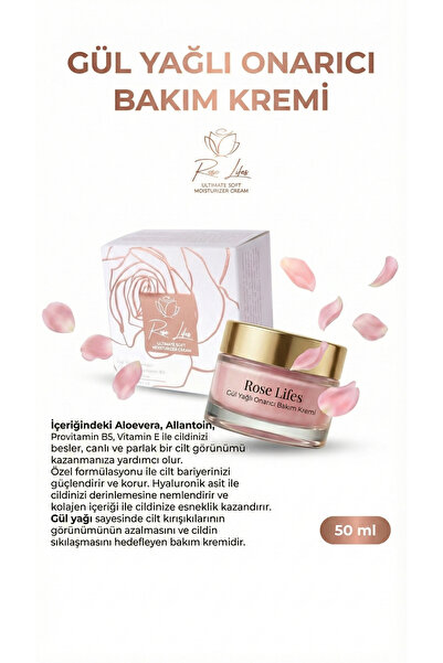 ROSE LİFES ERTAŞLAR Nemlendirici Yüz Kremi Yatıştırıcı Bariyer Onarıcı Su Baz...