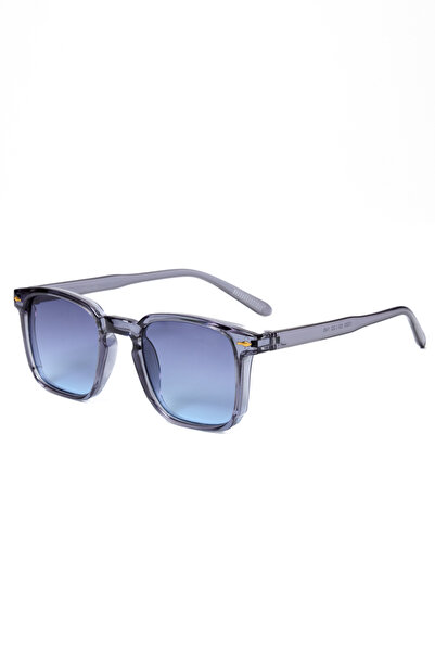Verano GLACIER Premium Gri Şeffaf Çerçeve Mavi Degrade Cam Unisex Kare Güneş ...